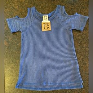 PPLA Open Cold Shoulder Top Girl's‎ Kid's Junior's Size S (7-8)